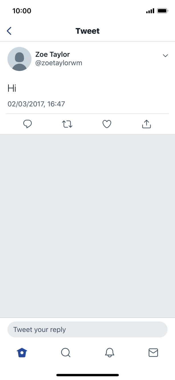 Press the text input field.
