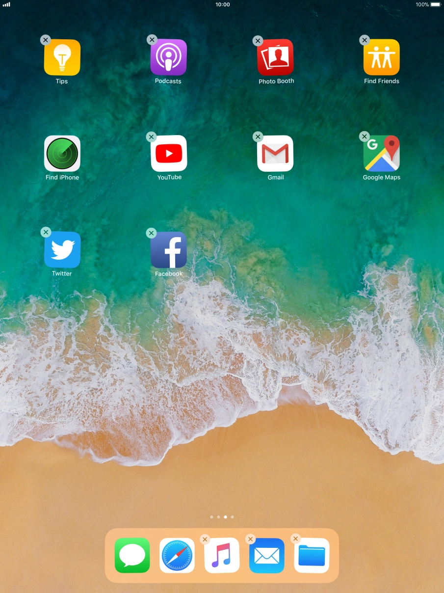 Press the delete icon.