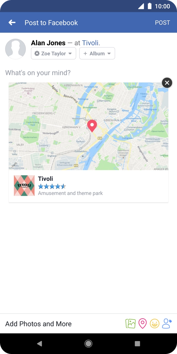 Press the text input field.