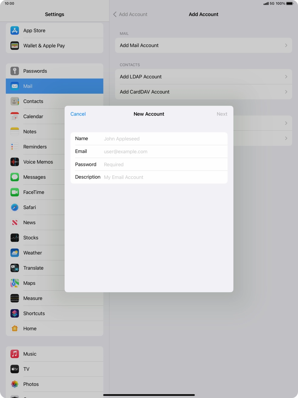 Press Name and key in the required sender name.
