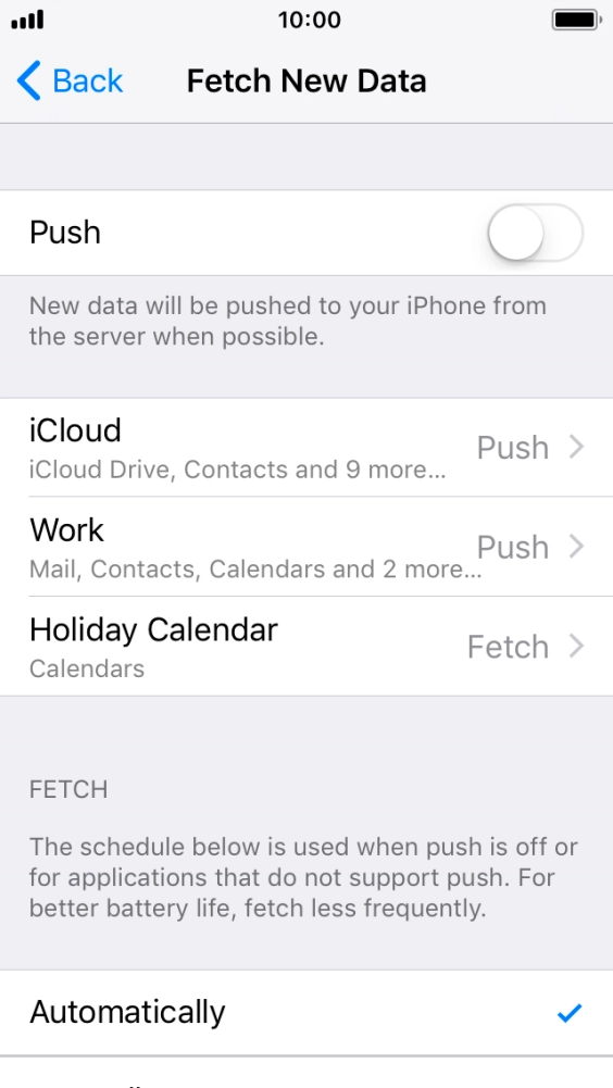 If you turn off the function, press the required setting.