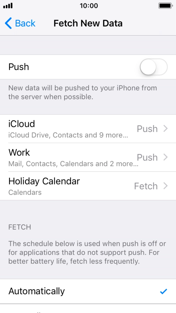 If you turn off the function, press the required setting.