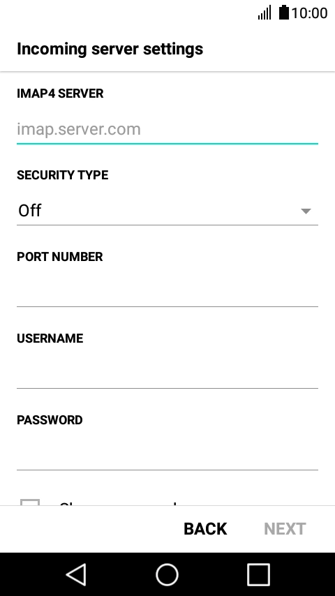 Press the field below 