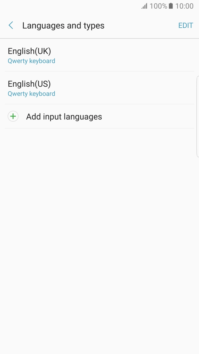 Press the required language.