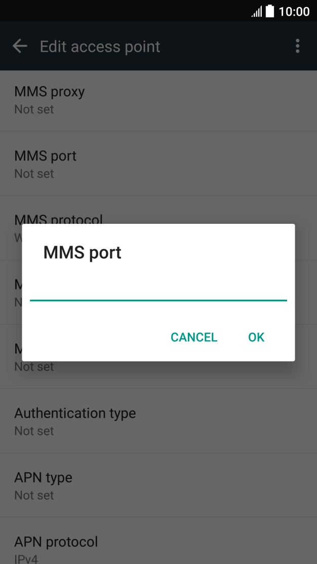 Key in 80 and press OK.