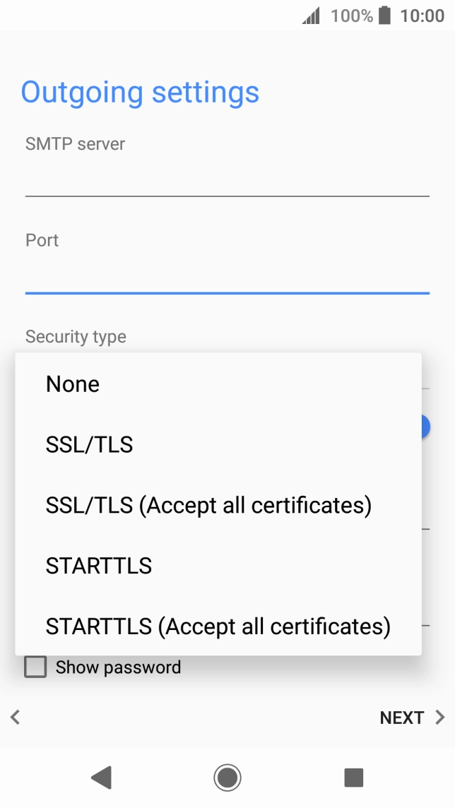 Press SSL/TLS.