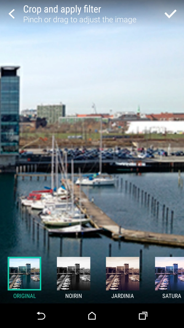 Drag the frame to the required position to select the required detail and press confirm icon.