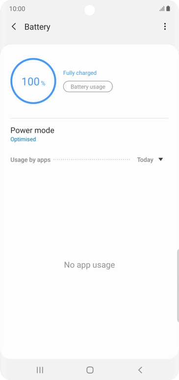 Press Power mode. Press Power mode.