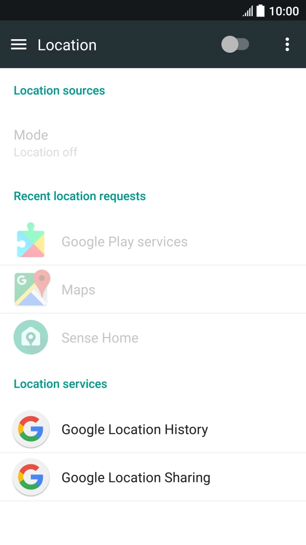 Press the indicator next to 