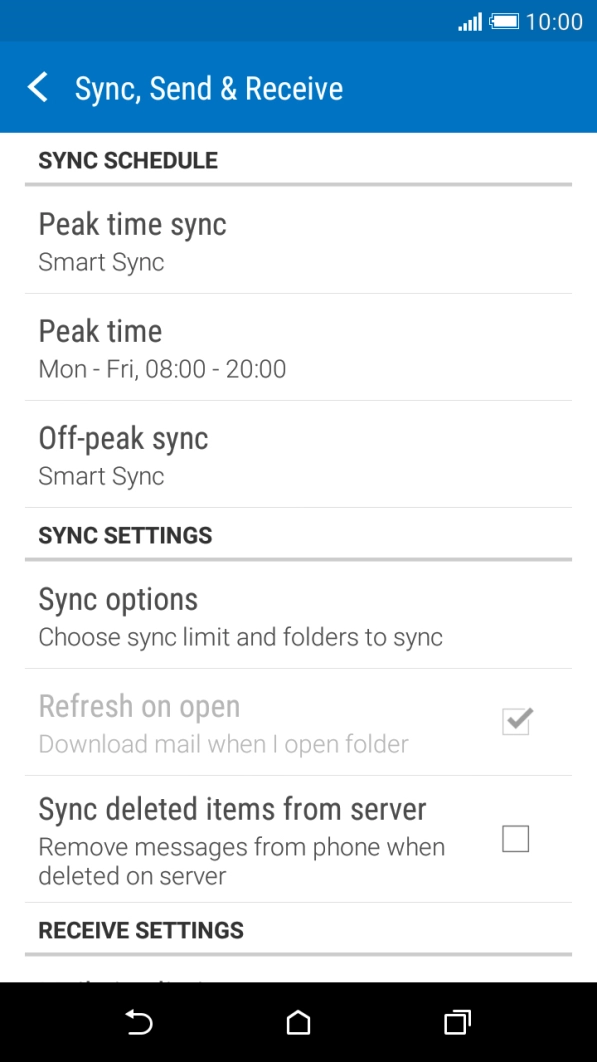 Press Peak time sync.