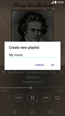 Key in a name for the playlist and press OK.