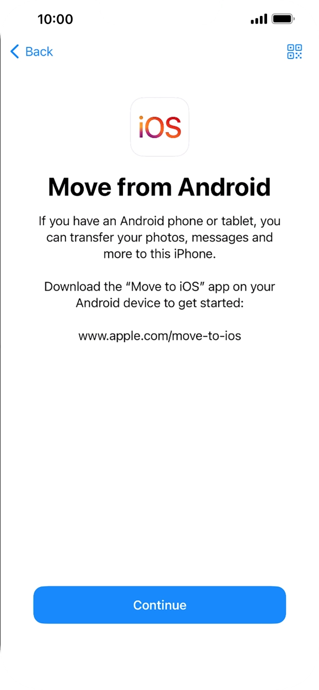 To transfer content to your phone, you need to install the app 