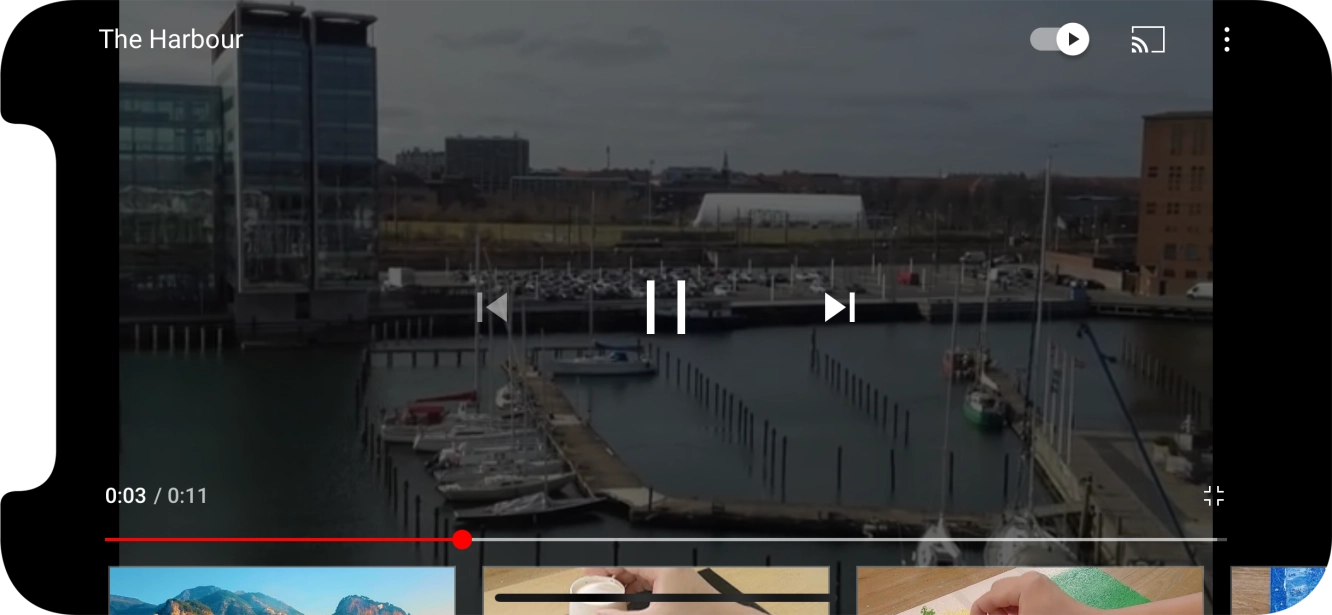 Slide your finger upwards on the screen.