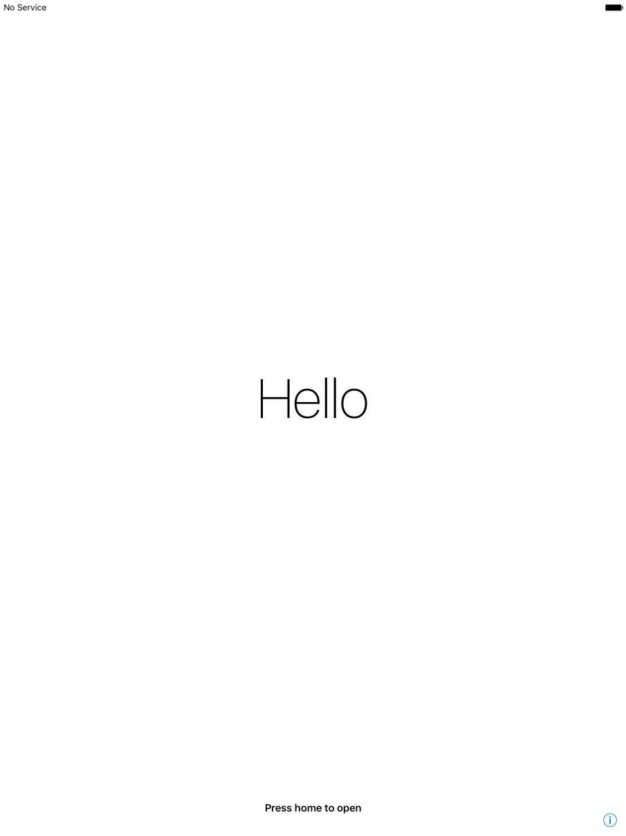 Press the Home key. Press the Home key.