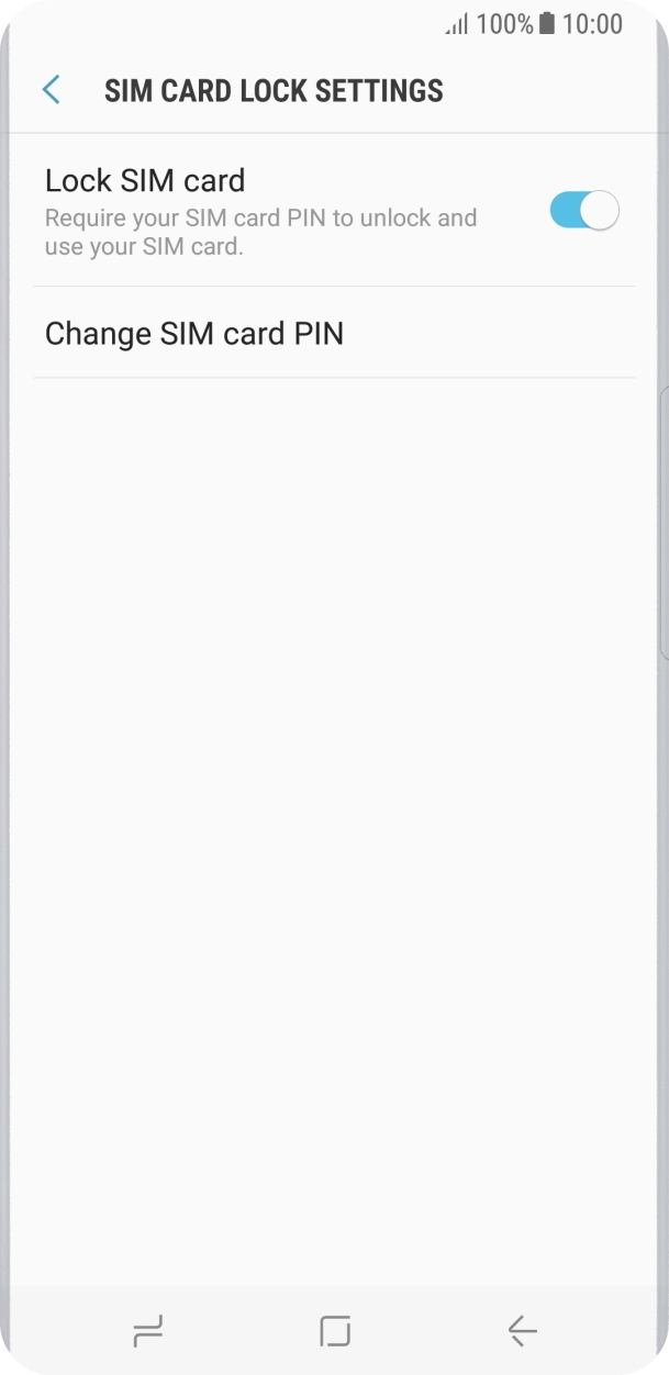 Press Change SIM card PIN.