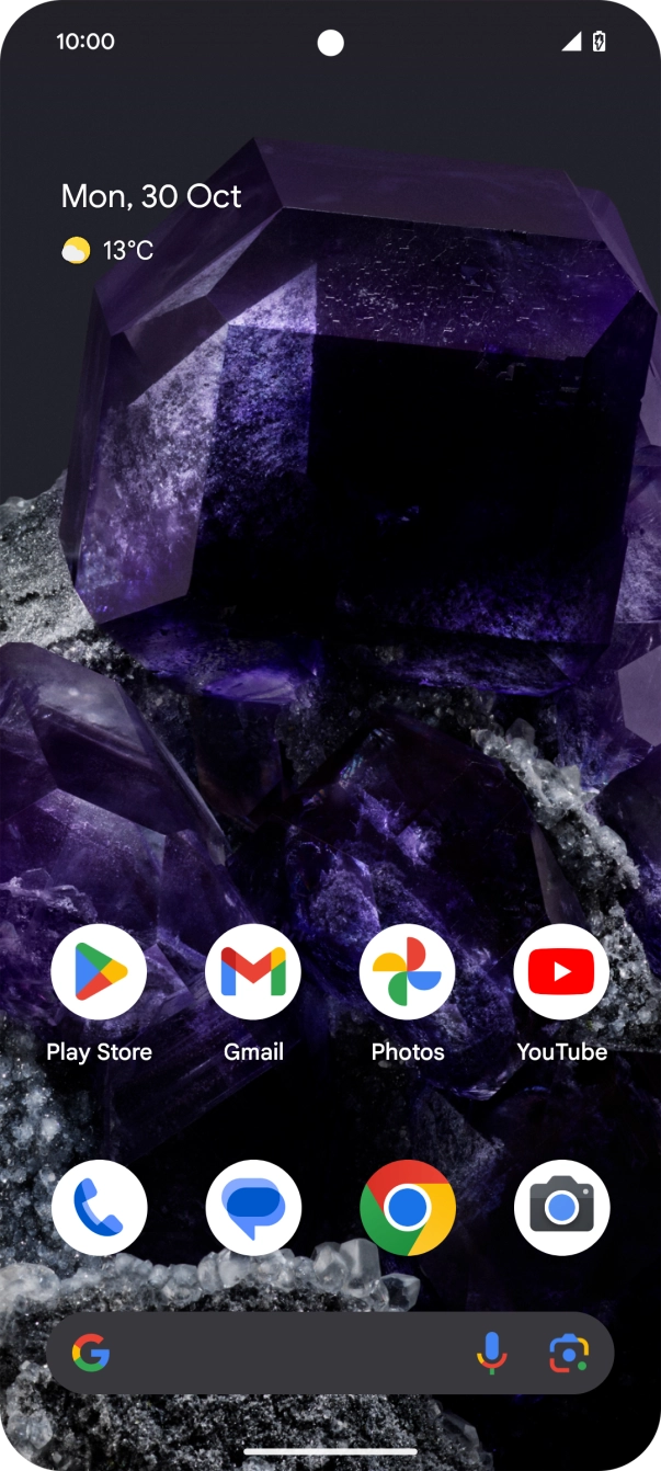 When the battery charging icon is displayed, the battery is charging.