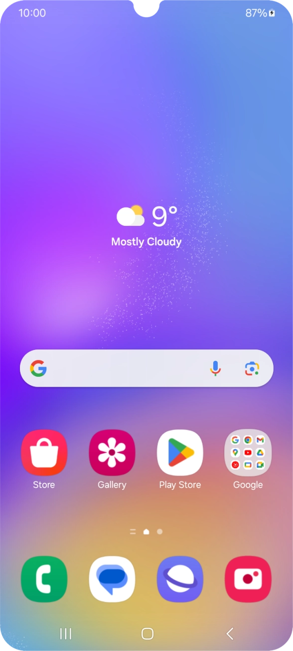 When the battery charging icon is displayed, the battery is charging.