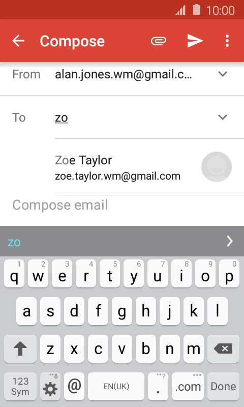 Press the required contact.