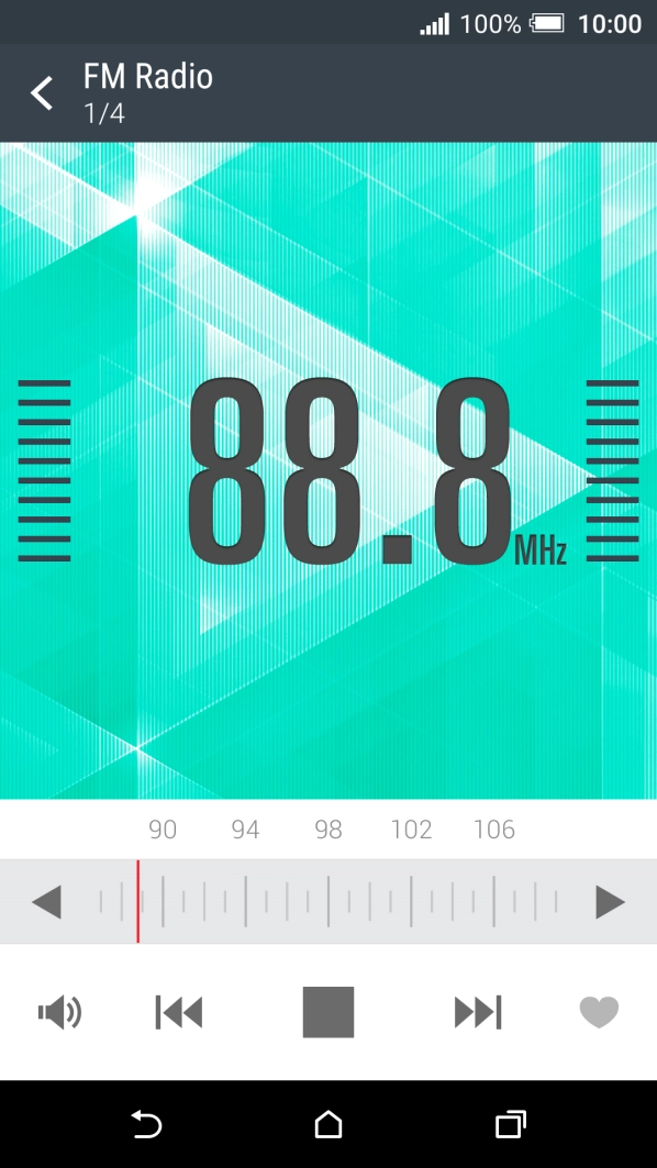 Slide the dial right or left to select the required frequency.