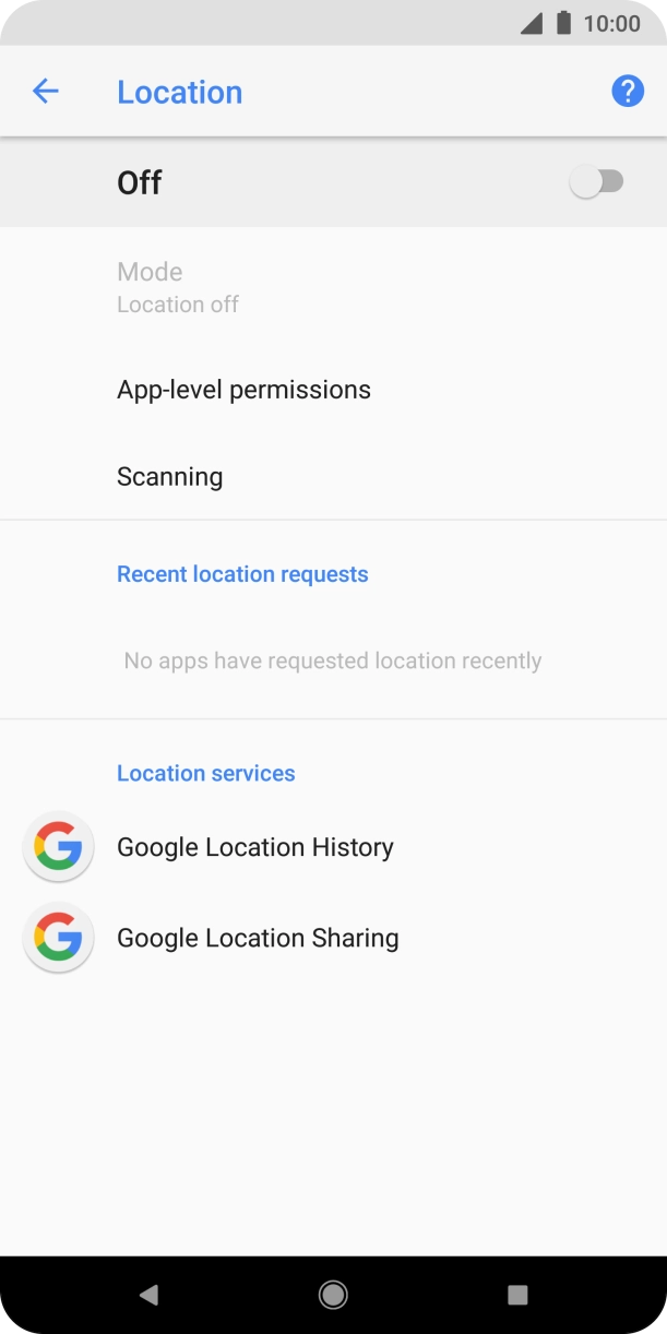 Press the indicator to turn the function on or off.