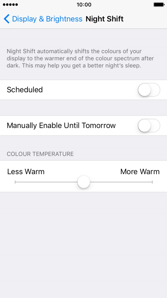 Press the indicator next to 