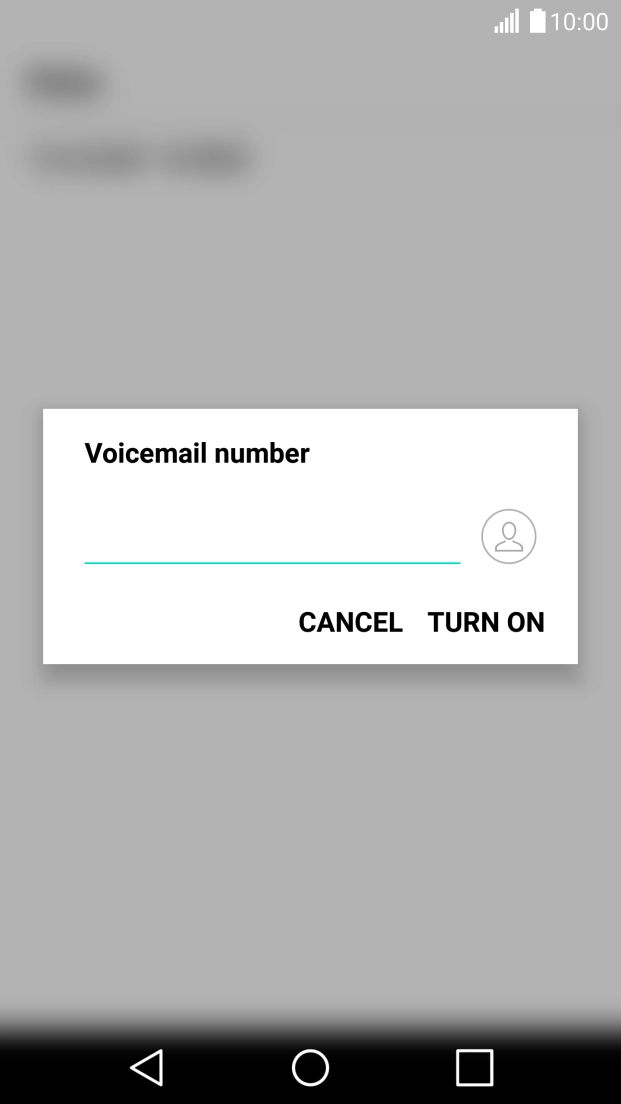 Key in +61101 and press TURN ON.