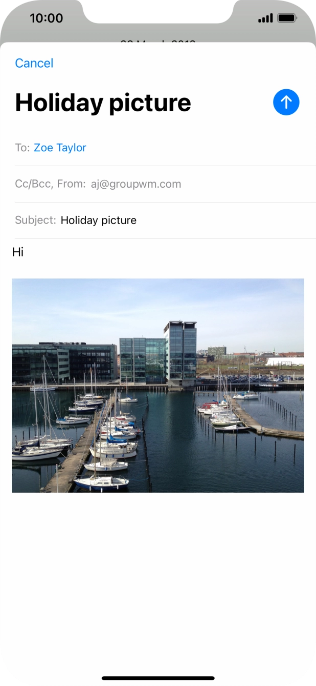 Press the send icon.