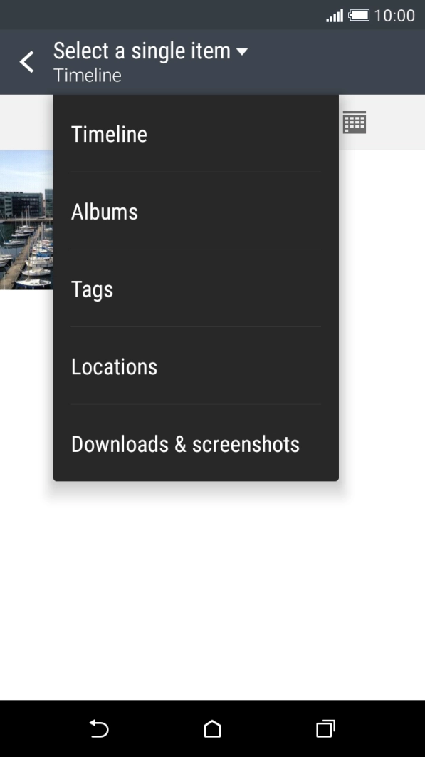 Press Albums and go to the required folder.