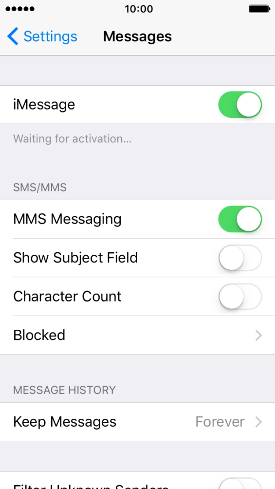 Press the Home key to return to the home screen.