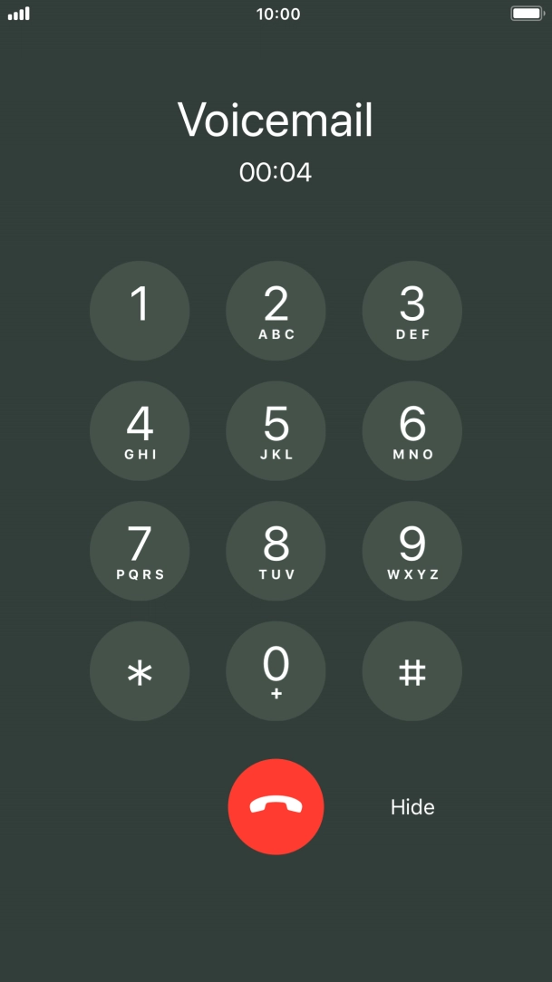 Press the end call icon to end the call.