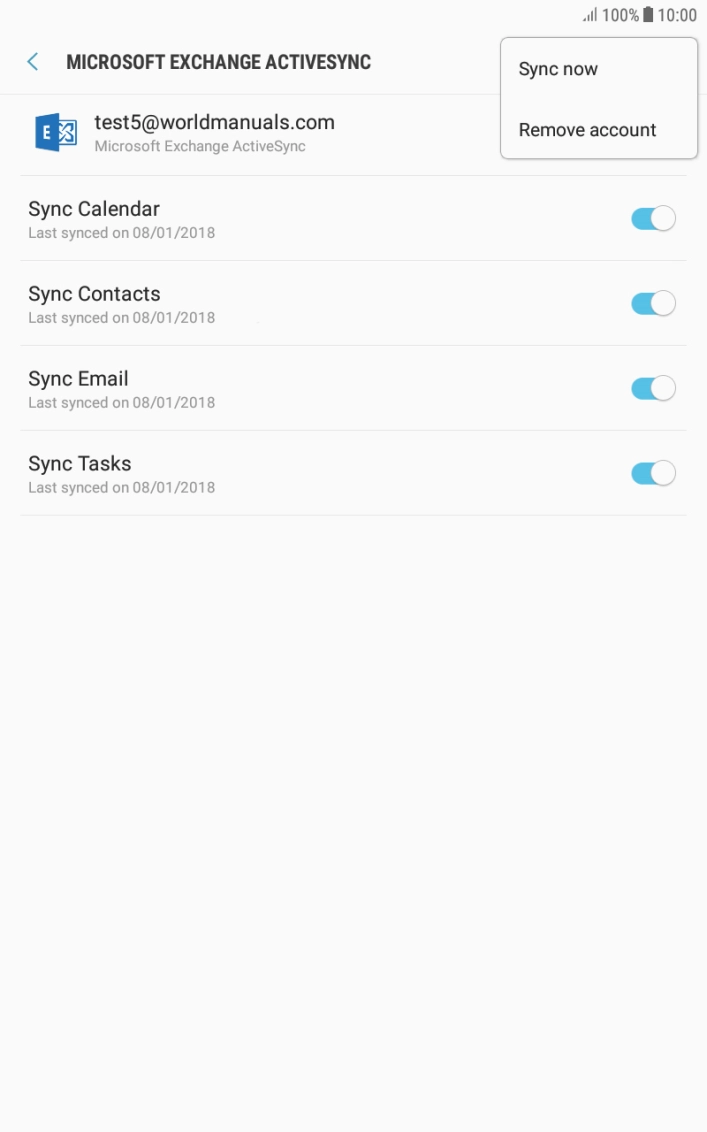 Press Remove account.