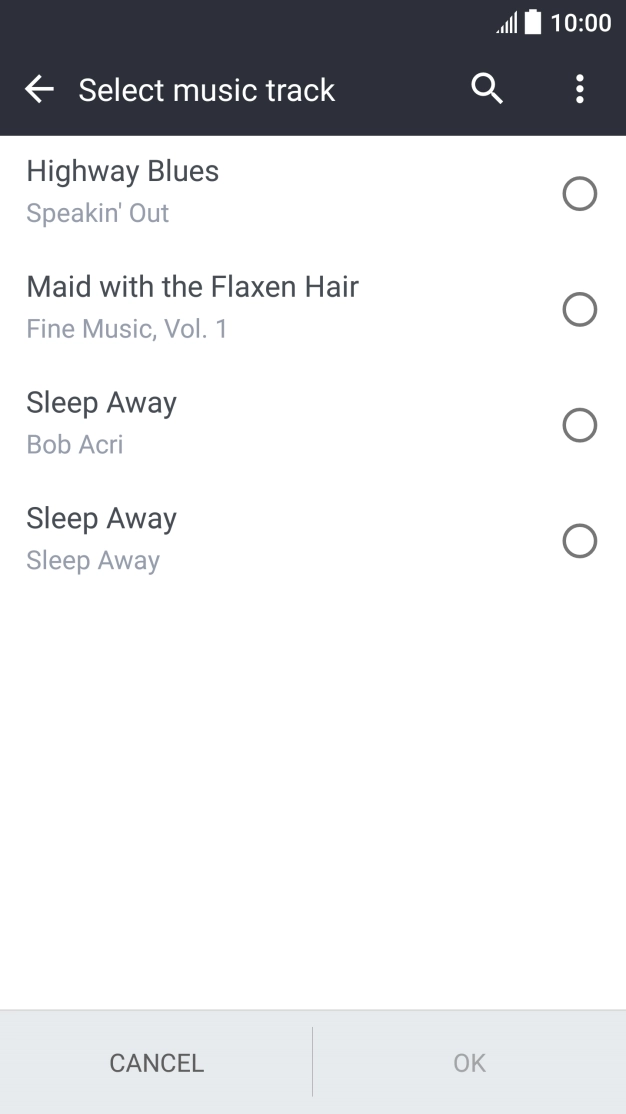 Press the different ring tones to hear them.