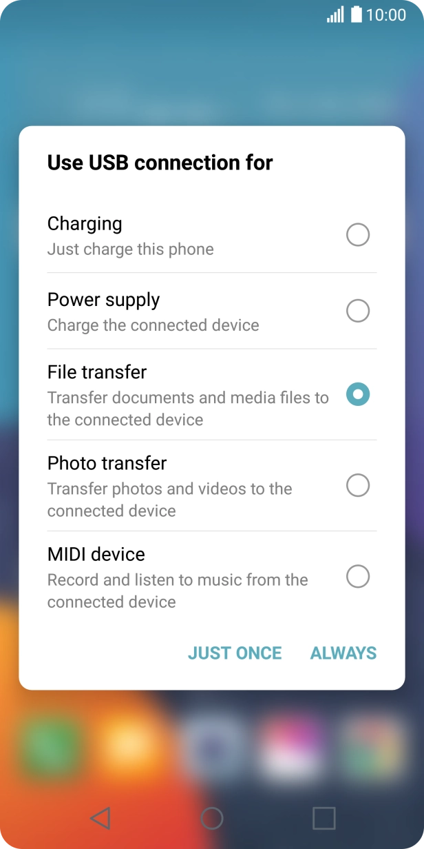 Press File transfer.