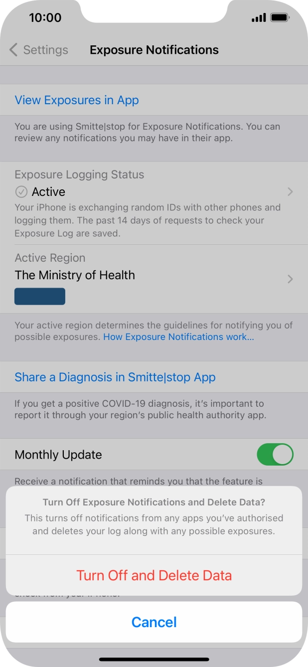Press Turn Off and Delete Data.