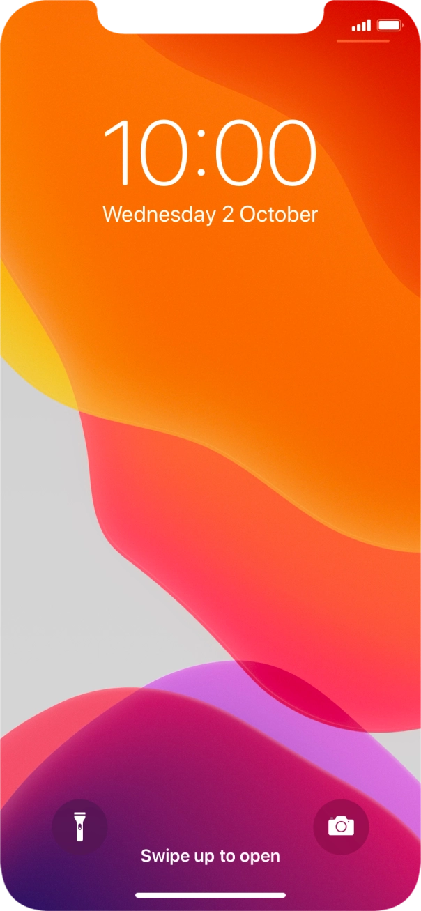 Slide your finger upwards starting from the bottom of the screen.