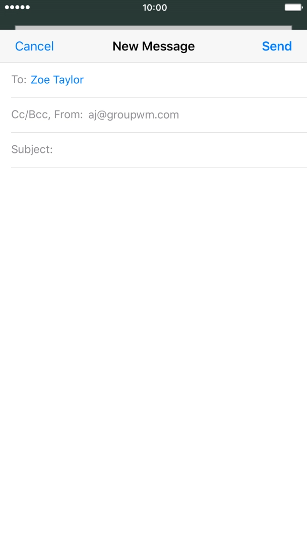 Press Subject: and key in the required subject.