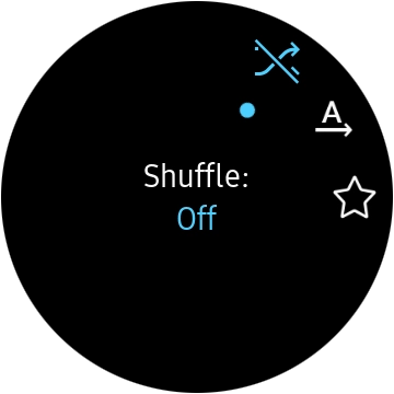 Press the repeat icon to turn the function on or off.