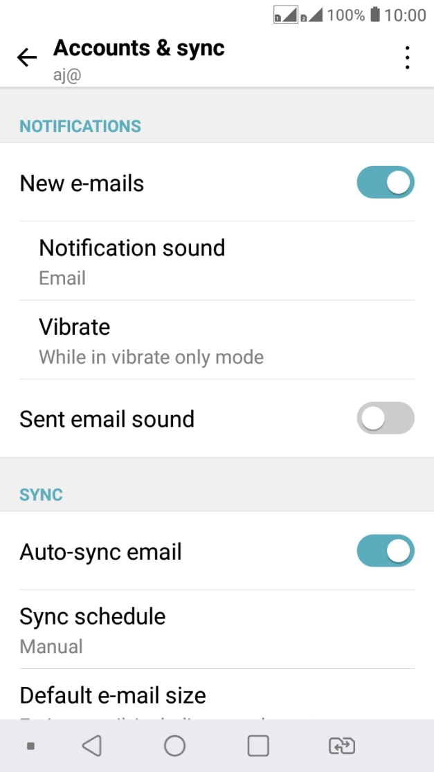 Press the indicator next to 
