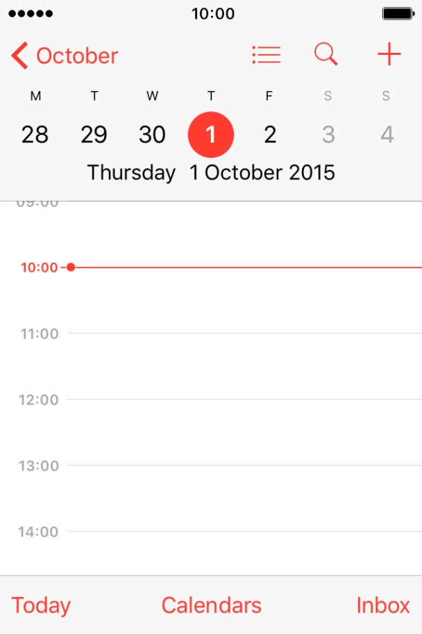 Press the new appointment icon and key in a subject for the appointment.