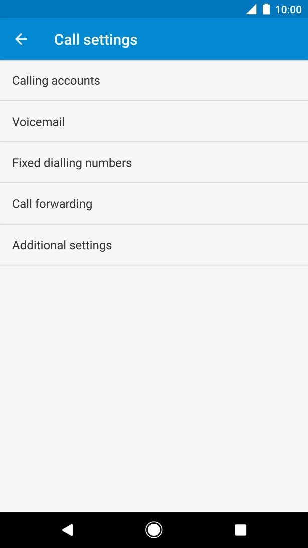 Press Call forwarding.