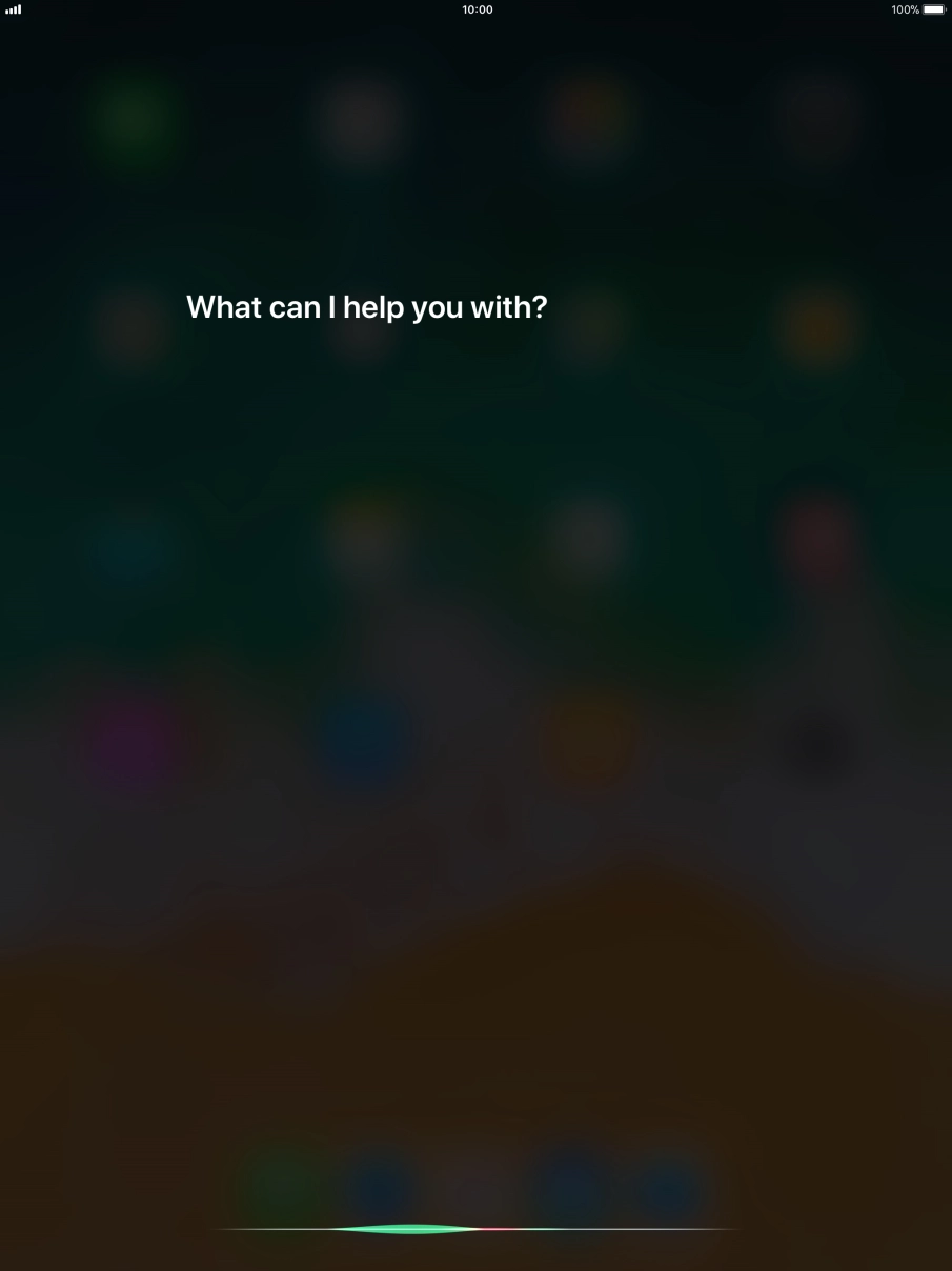 Say, in your own words, what you would like your tablet to do, e.g.: CAMERA, CALL [contact], SEARCH THE WEB FOR [information].