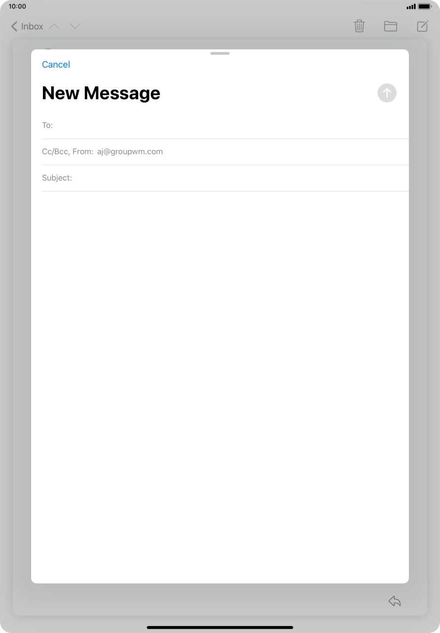Press To: and key in the first letters of the recipient's name.