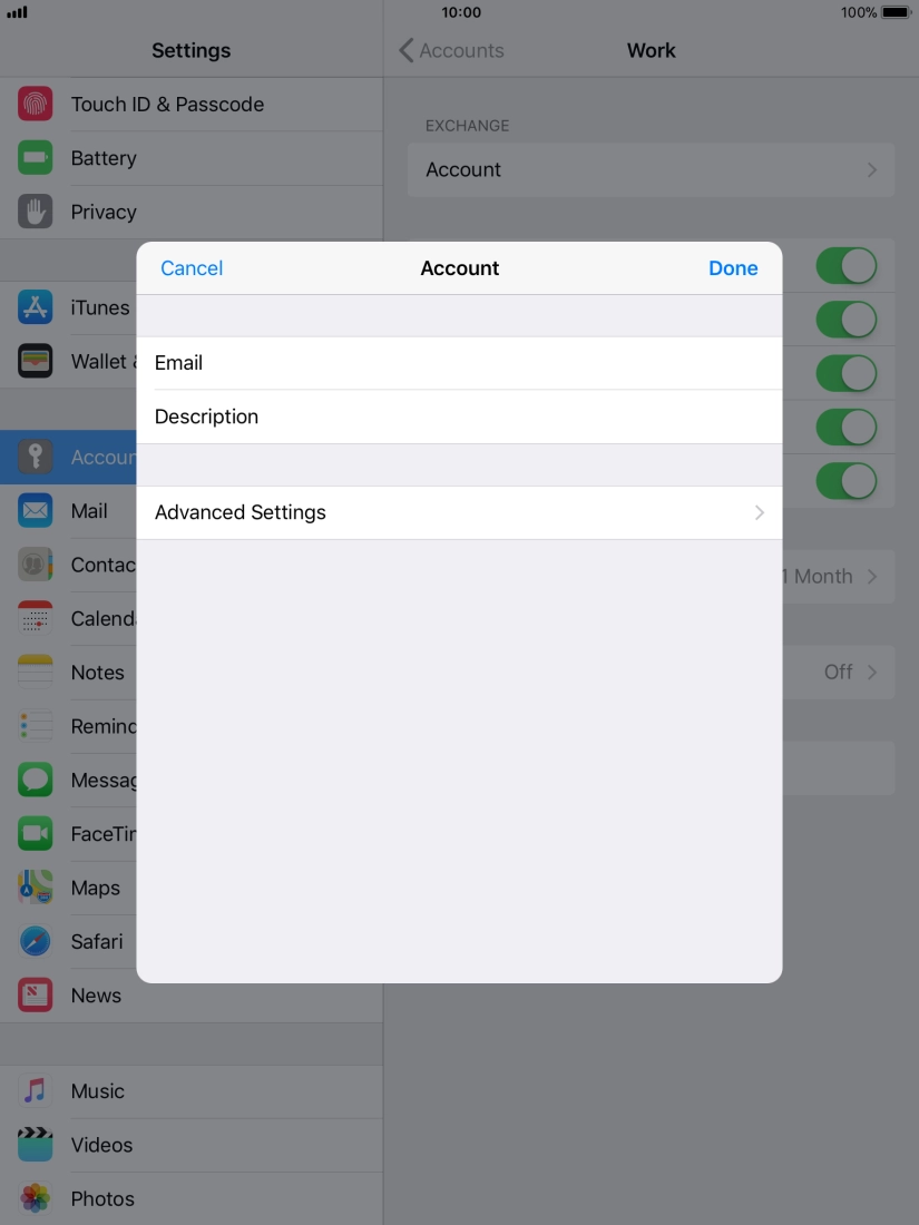 Press Advanced Settings.
