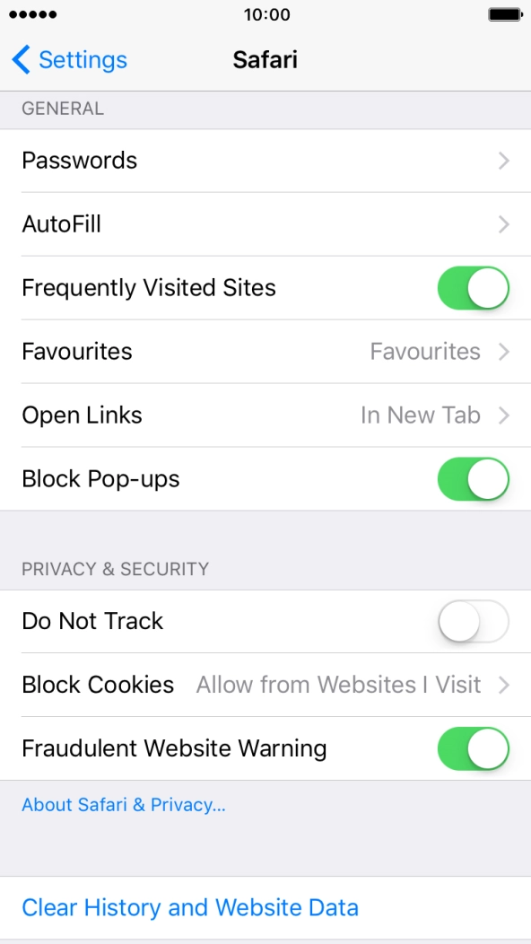 Press Clear History and Website Data.