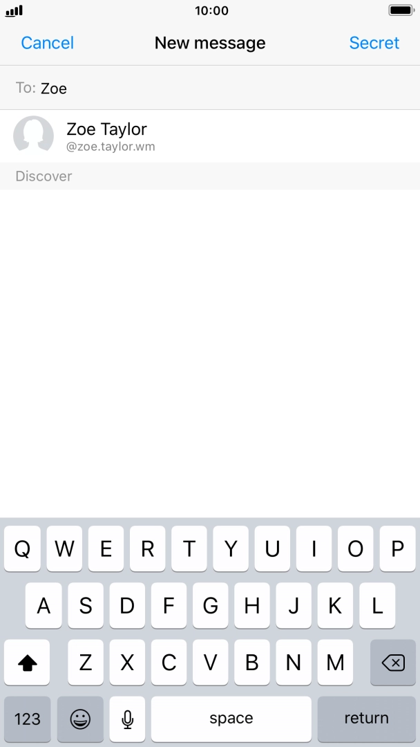 Press the required contact. Press the required contact.