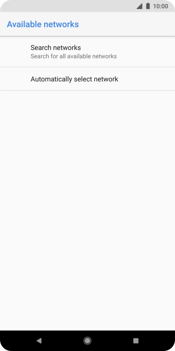 If you want to select a network automatically, press Automatically select network. If you want to select a network automatically, press Automatically select network.