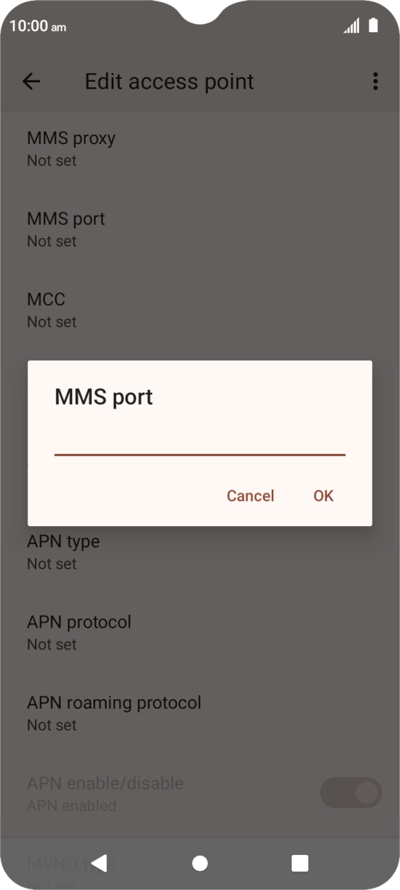 Key in 80 and press OK.