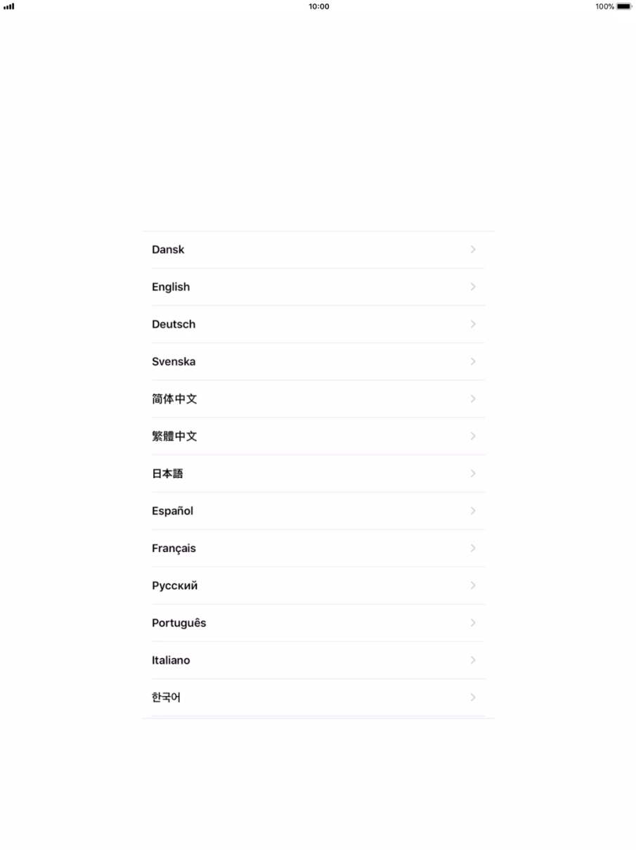 Press the required language. Press the required language.