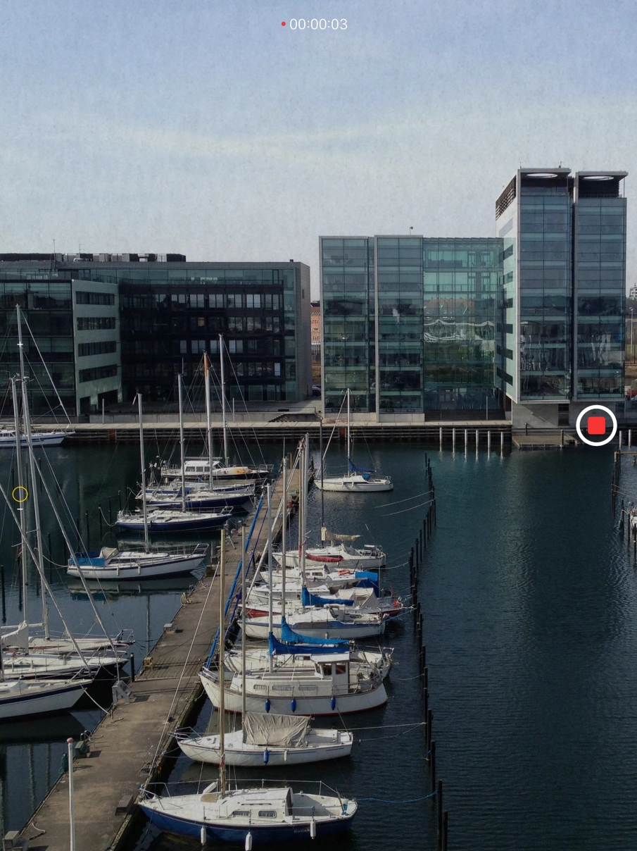 Press the stop icon to stop recording.