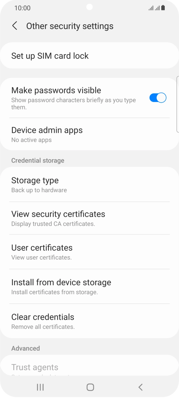 Press Set up SIM card lock.